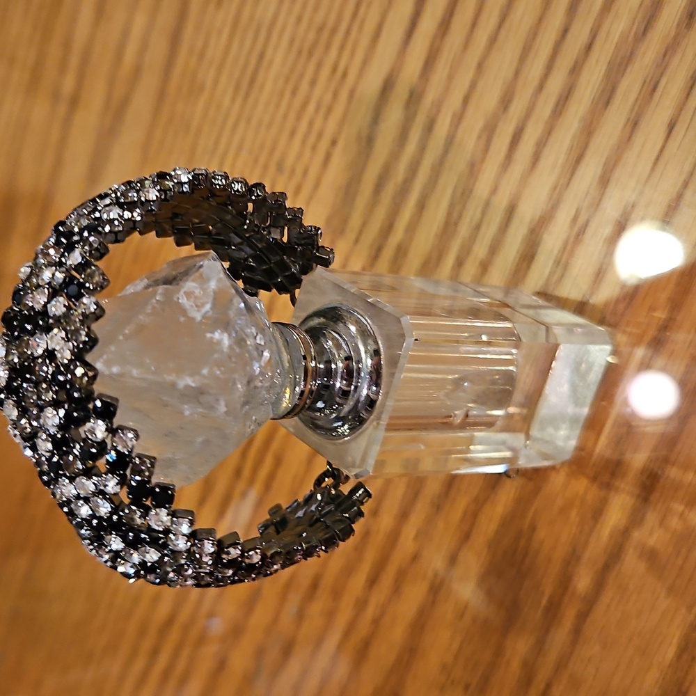 Elegant Black and Silver Rhinestone Embellished Women's Bracelet